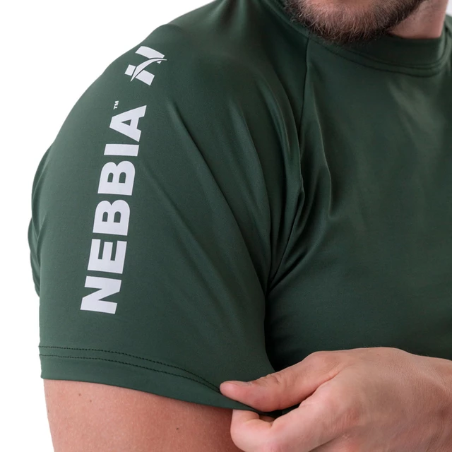 Pánské sportovní triko Nebbia „Essentials“ 326 - Dark Green