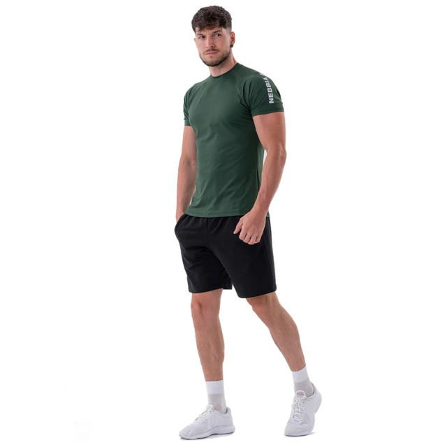 Pánské sportovní triko Nebbia „Essentials“ 326 - Dark Green