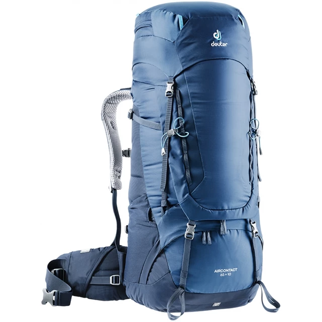 Expedition Backpack DEUTER Aircontact 65 + 10 - Khaki-Navy - Midnight-Navy