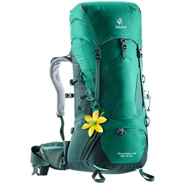 Tourist Backpack DEUTER Aircontact Lite 35 + 10 SL - Indigo-Navy - Alpinegreen-Forest