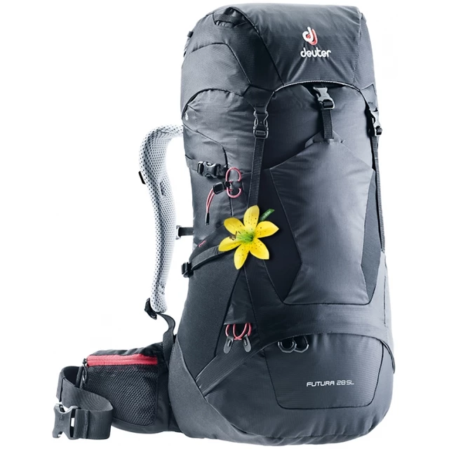 Tourist Backpack DEUTER Futura 28 SL - Cranberry-Maron - Black