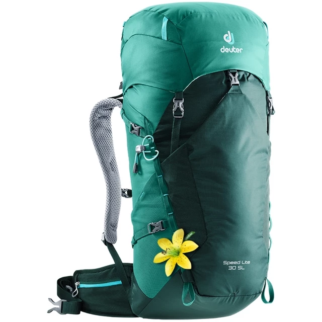 Turistický batoh DEUTER Speed Lite 30 SL - maron-cardinal - forest-alpinegreen