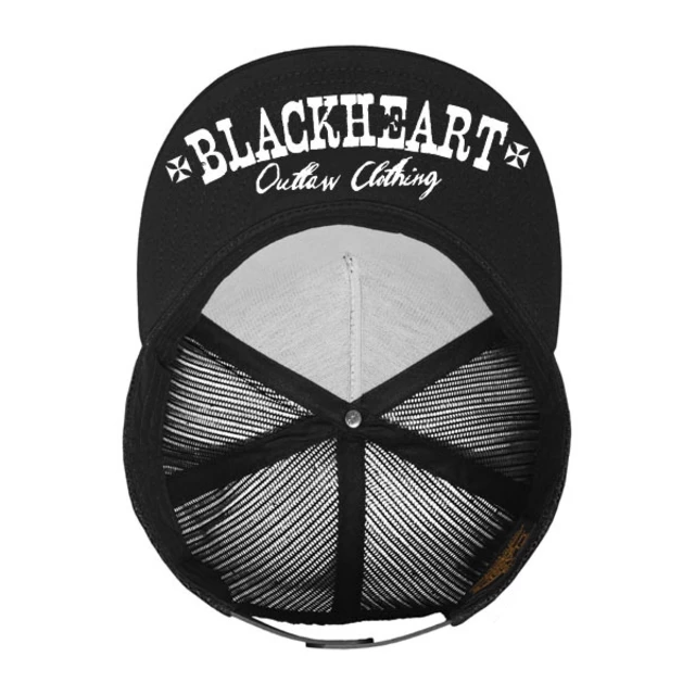 Bejsbolówka czapka z daszkiem Snapback BLACK HEART Vintage Trucker - Czarny