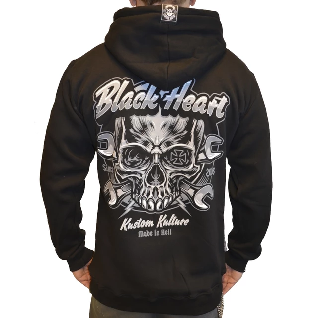 Mikina BLACK HEART Trigger Zip - L - čierna