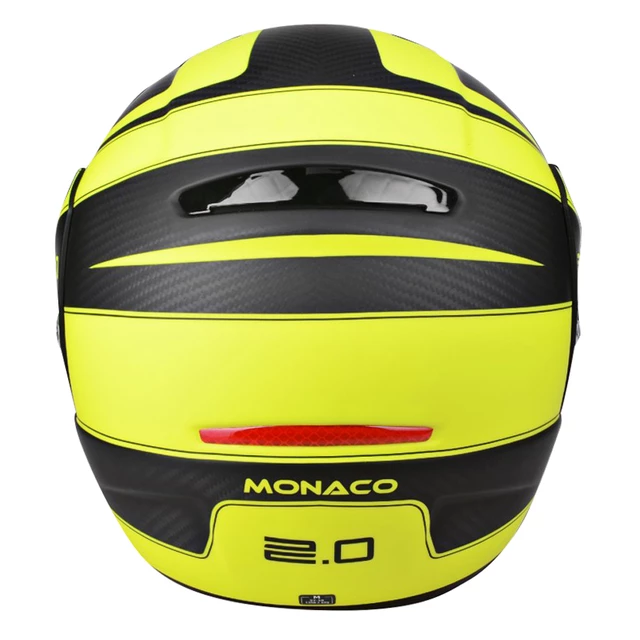 Moto přilba Lazer Monaco Evo 2.0 - Black Carbon-Yellow-Matt