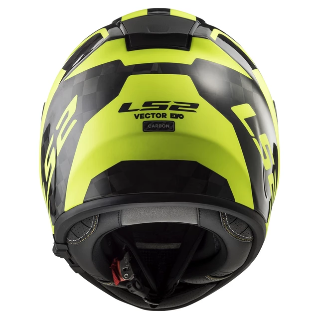 Motorcycle Helmet LS2 FF397 Vector C Shine - Carbon Hi Vis Yellow