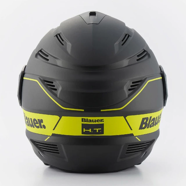 Moto prilba Blauer Brat Black/Fluo Yellow - čierna/žltá fluo