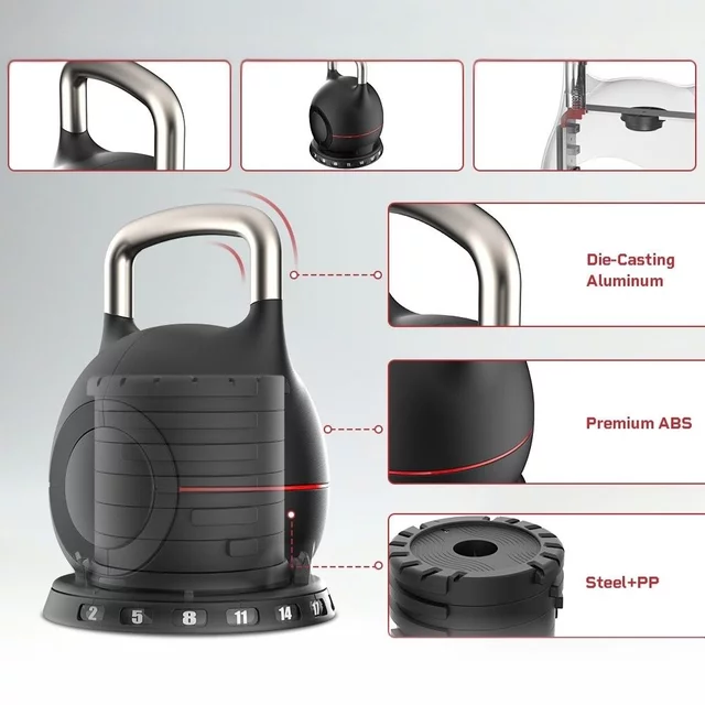 Nastavitelný ketlebel inSPORTline Xtrabell 2-20 kg