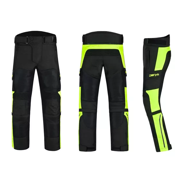 Dětské rostoucí moto kalhoty W-TEC Pinapoco - černá-fluo