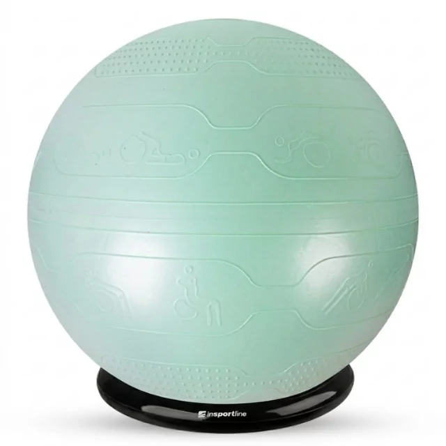 Gymnastický míč inSPORTline Stretch Ball 75 cm se základnou BallBase - mint