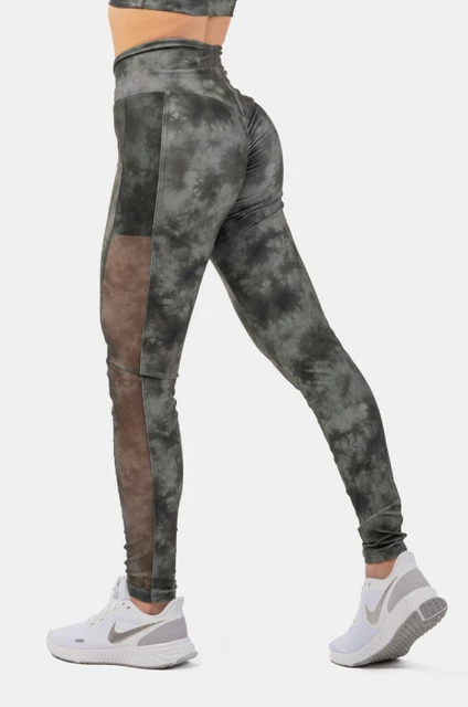 Nebbia ECO terepszínű zöld hálós leggings "Breathe"