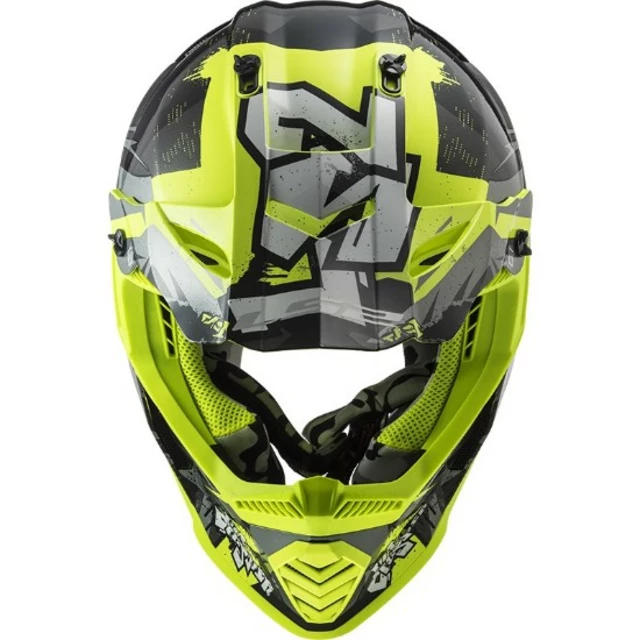 LS2 FAST EVO CRUSHER BLACK HI VIS YELLOW motocross bukósisak