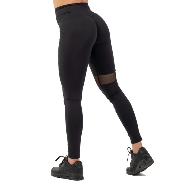Nebbia leggings Sporty magas derékkal és oldalzsebbel - fekete