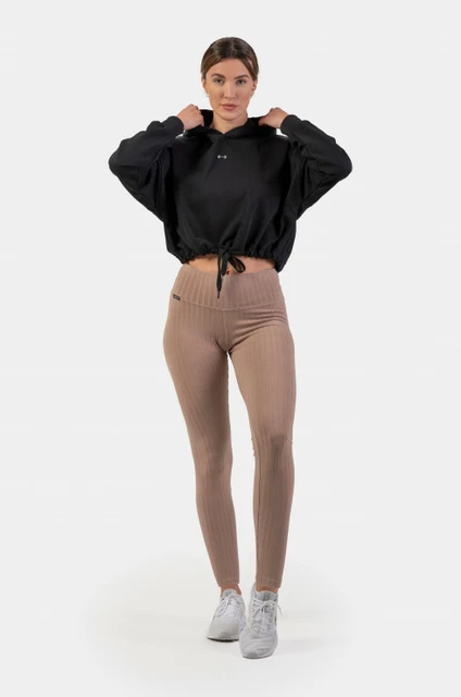 Nebbia biopamut bordázott, magas derekú leggings