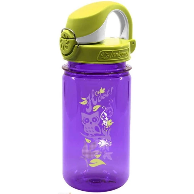 Children’s Water Bottle NALGENE OTF 350ml - Grey Car - Purple Hoot