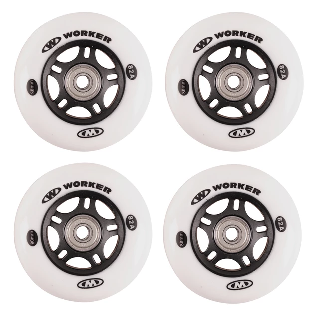 Set 4 pcs – Wheels 80mm and Bearing ABEC-7 chrome