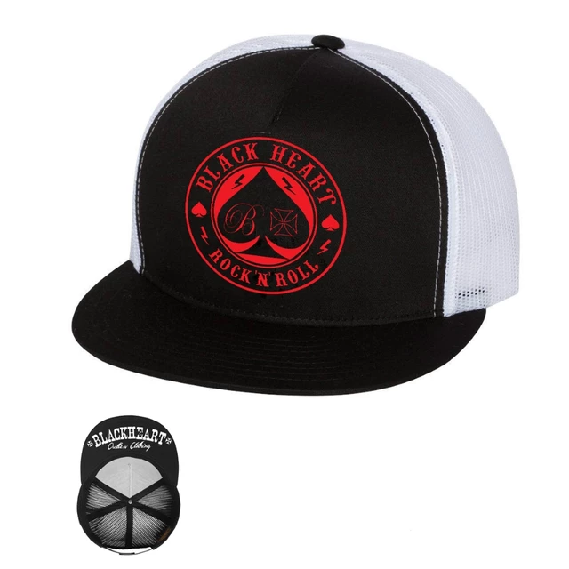 Šiltovka BLACK HEART Ace Of Spades Trucker - biela