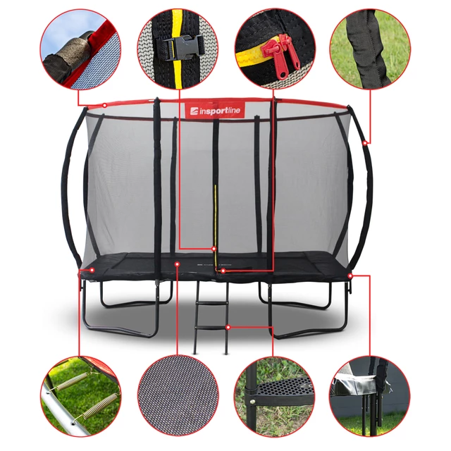 Rechteckiges Trampolin-Set inSPORTline QuadJump PRO 183 * 274 cm.