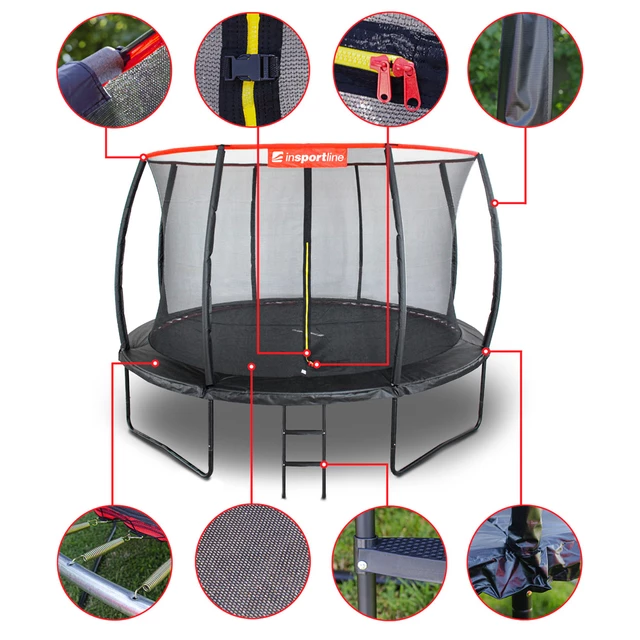 Trampolínový set inSPORTline Flea 430 cm - 2. akosť