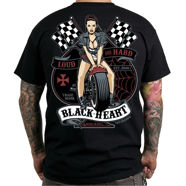 T-Shirt BLACK HEART Loud and Hard - Black