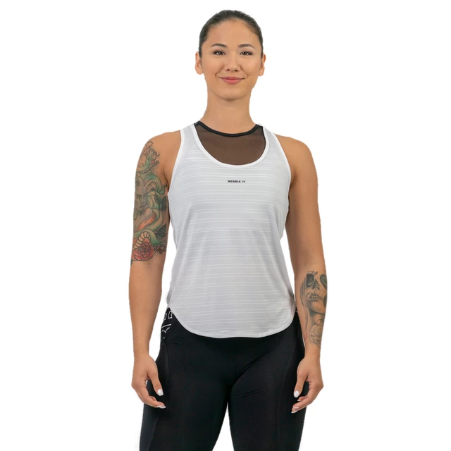 Női sport felső Nebbia "Airy" FIT Activewear 439 - fehér