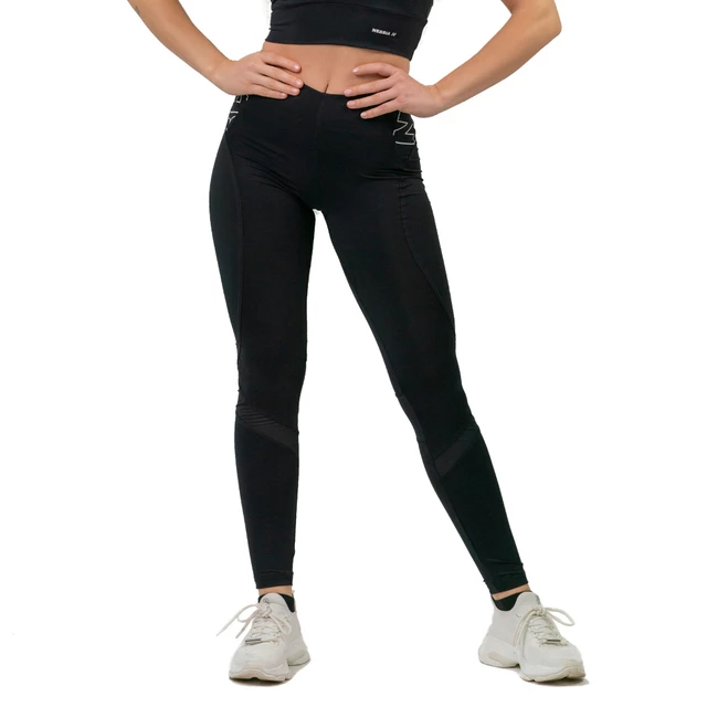 High Waist Leggings Nebbia FIT Activewear 443 - Lila - Black