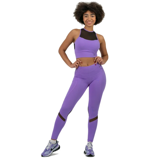 Dámské legíny s vysokým pasem Nebbia FIT Activewear 443 - Lila