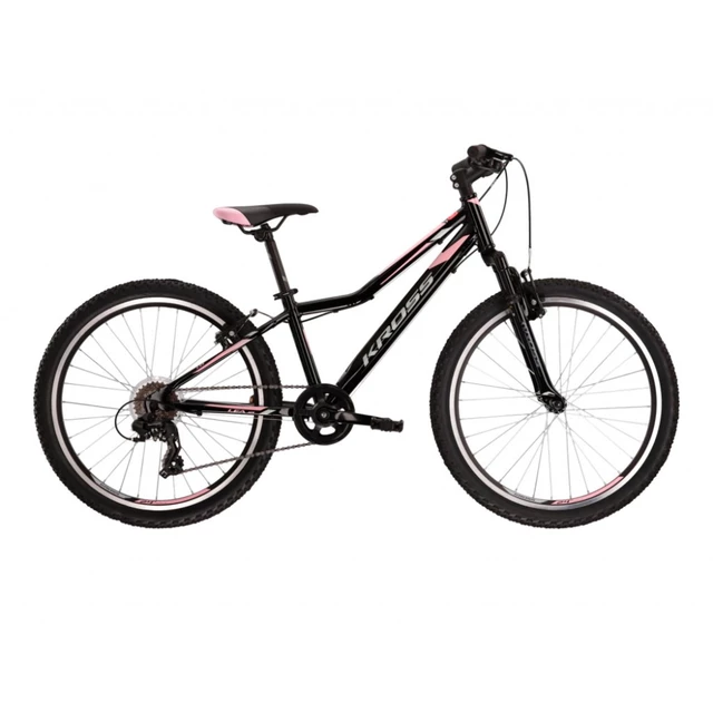 Juniorský dievčenský bicykel Kross LEA JR 1.0 24" Gen 003 - akvamarín/zelená/mätová - čierna/šedá/ružová