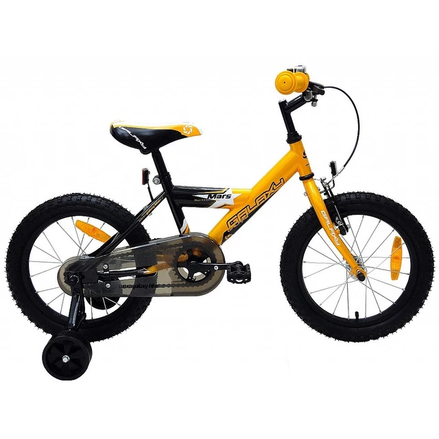 Gyermek kerékpár Galaxy Mars 16" - 2016 modell - fehér-kék - narancssárga-fekete