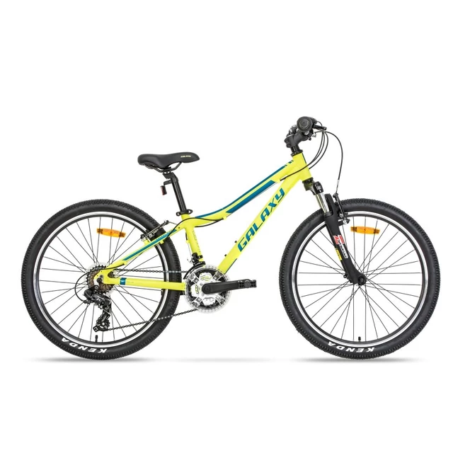Juniorský horský bicykel Galaxy Pavo 24" - model 2019 - zelená, 13" - žltá