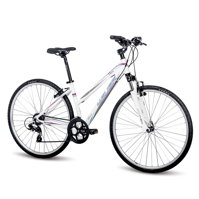 Női cross kerékpár 4EVER Flame 2016 - szürke-rózsaszín - fehér-kék