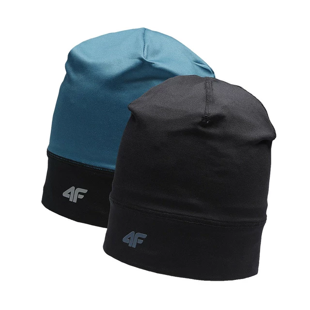 Oboustranná čepice 4F Functional Cap CAF006 - Middle Grey Melange - Deep Black