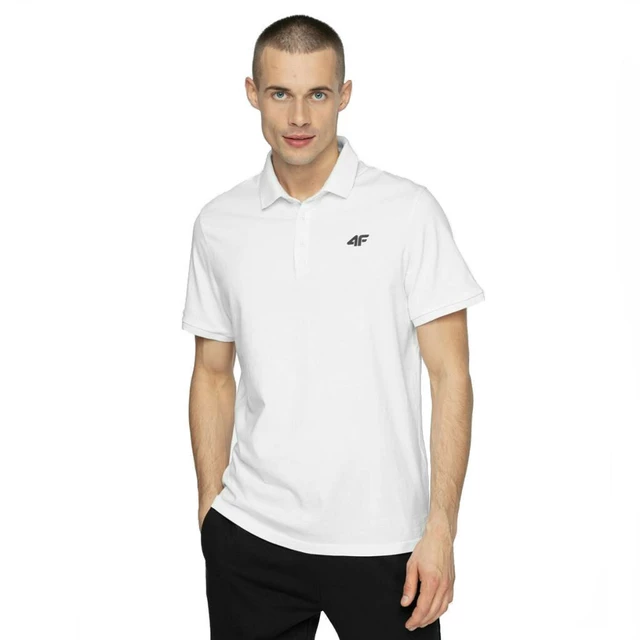 Pánske tričko s golierom 4F TSM355 - White