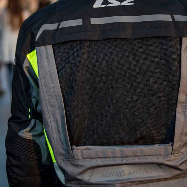 Pánska moto bunda LS2 Lance Grey Black Yellow - šedá/čierna/žltá