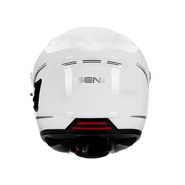 Motorcycle Helmet SENA Stryker w/ Integrated Mesh Headset Glossy White - Glossy White