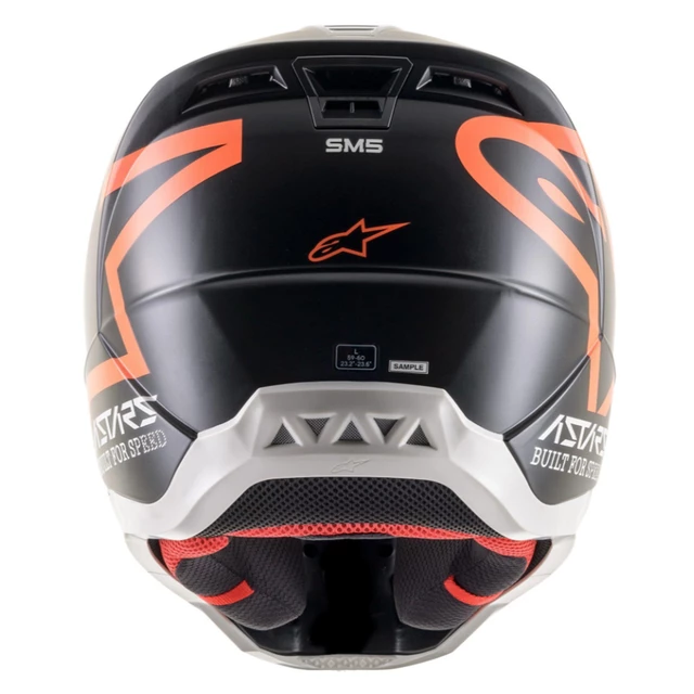 Moto prilba Alpinestars S-M5 Compass matná čierna/oranžová fluo