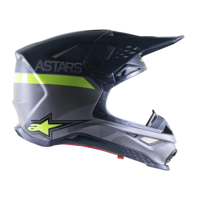 Moto přilba Alpinestars Supertech S-M10 limitovaná edice AMS MIPS šedá/bílá/žlutá fluo/černá