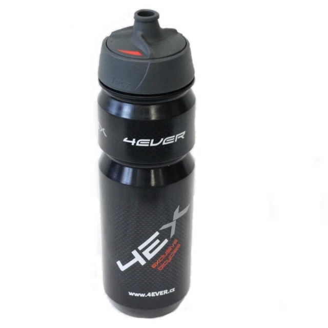 Bicycle bottle 4EVER Black Red Cap