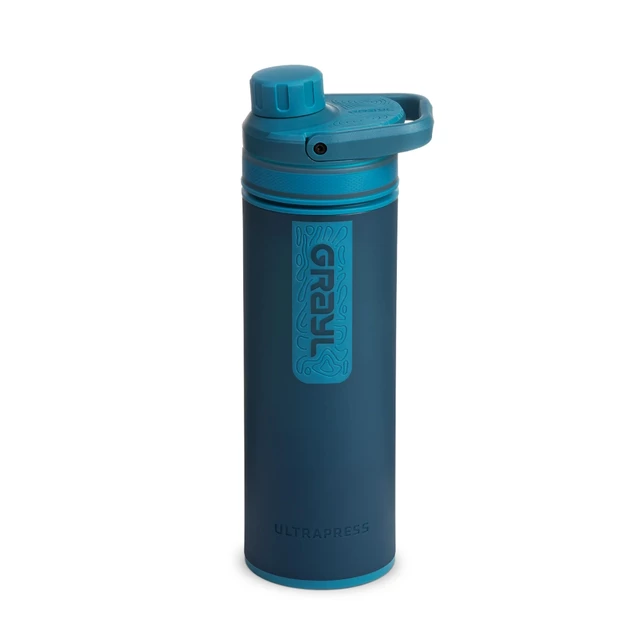 Water Purifier Bottle Grayl UltraPress - Camp Black - Forest Blue