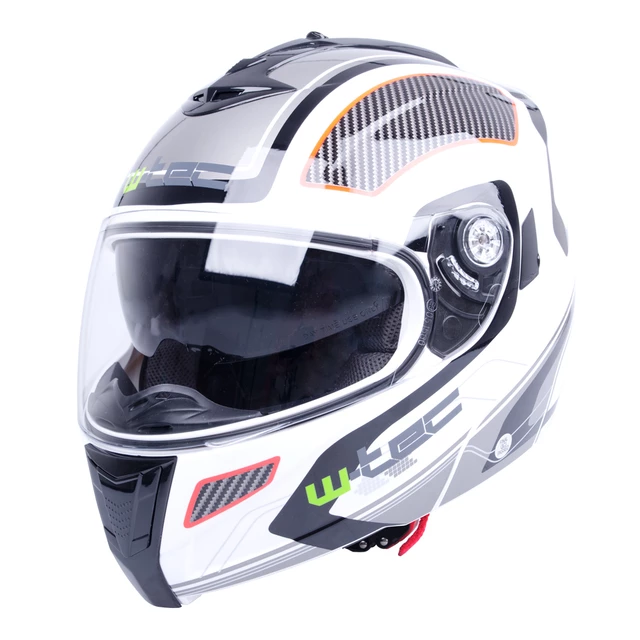 Flip-Up Motorcycle Helmet W-TEC NK-839 - Matt Black