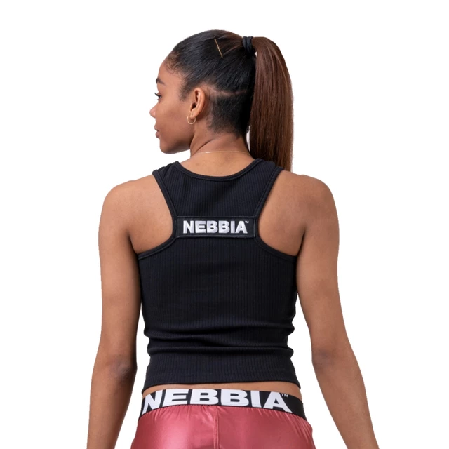 Női crop top Sports Nebbia Labels 516 - fekete