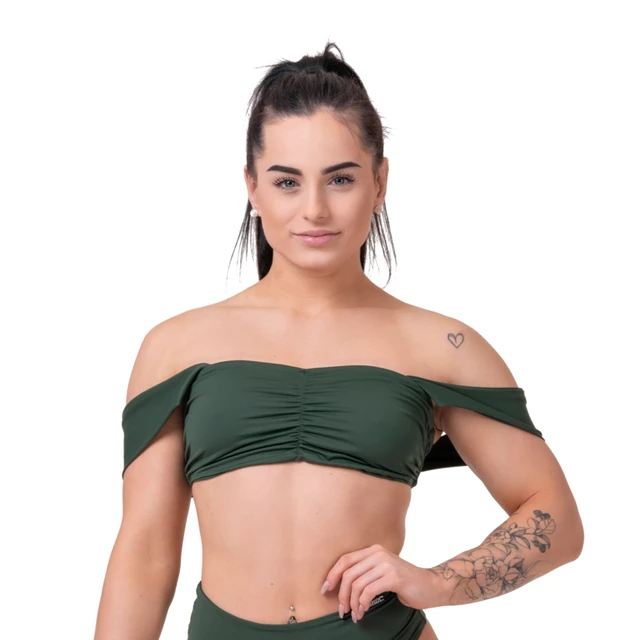 Nebbia Miami Retro Top 553 Damen Badeanzug - Jungle Green