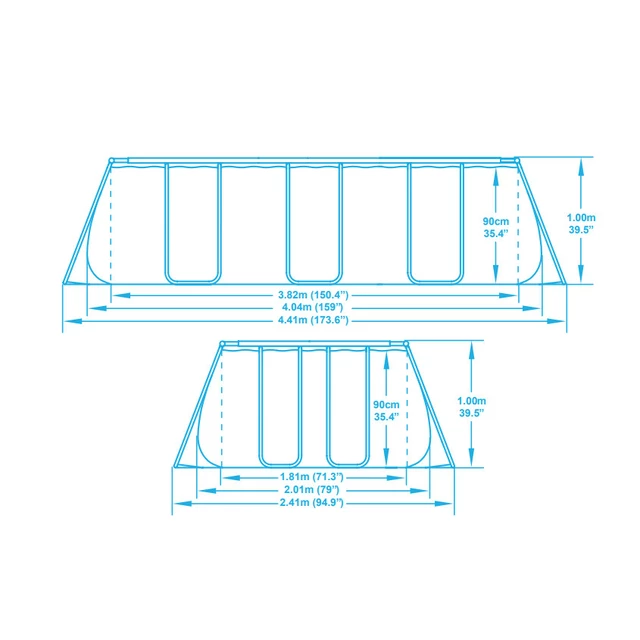 Obdĺžníkový bazén Bestway Power Steel 404 x 201 x 100 cm s filtráciou