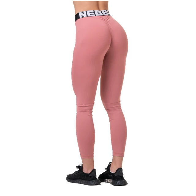 Women’s Mid-Waisted Leggings Nebbia Squat Hero Scrunch Butt 571 - Marron