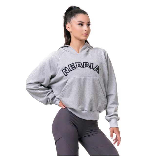 Women’s Hoodie Nebbia Iconic Hero 581 - Old Rose - Light Grey