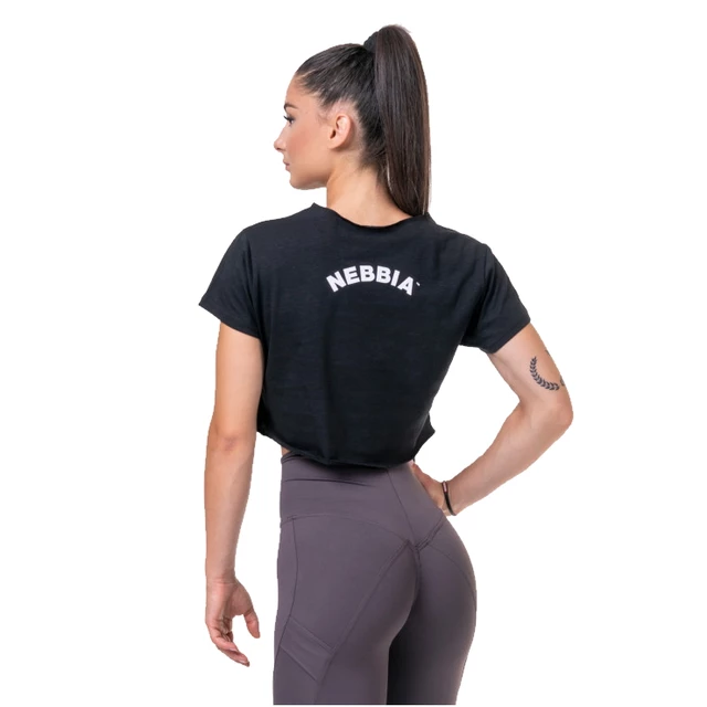 Nebbia Fit & Sports 583 Crop-Top für Damen - schwarz