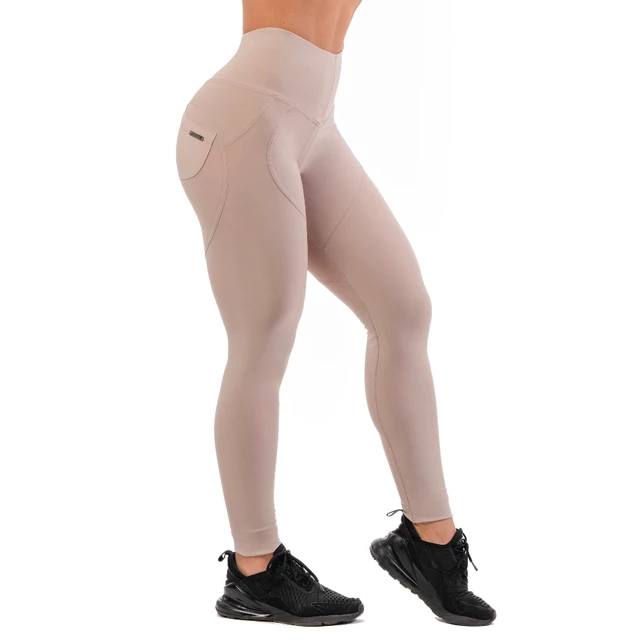 Dámské legíny s vysokým pasem Nebbia Lifting Effect Bubble Butt 587 - Black - Cream