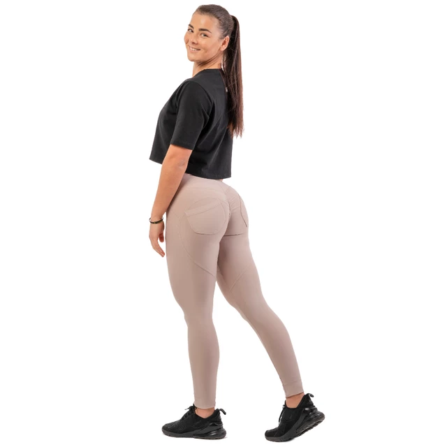 Women’s High-Waist Leggings Nebbia Lifting Effect Bubble Butt 587 - Cream