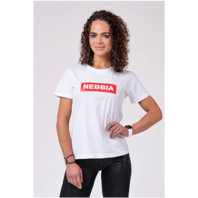Koszulka damska T-shirt Nebbia Basic 592 - Biały - Biały