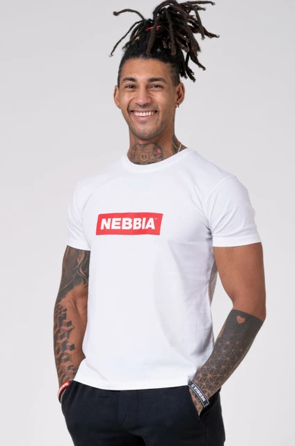 NEBBIA férfi póló 593 - fehér - fehér
